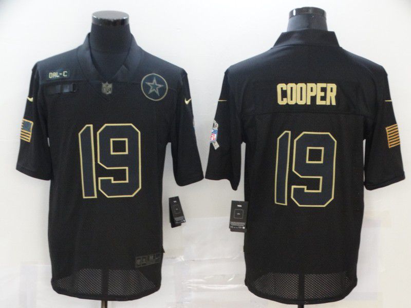 Men Dallas cowboys #19 Cooper Black gold lettering 2020 Nike NFL Jersey->denver broncos->NFL Jersey